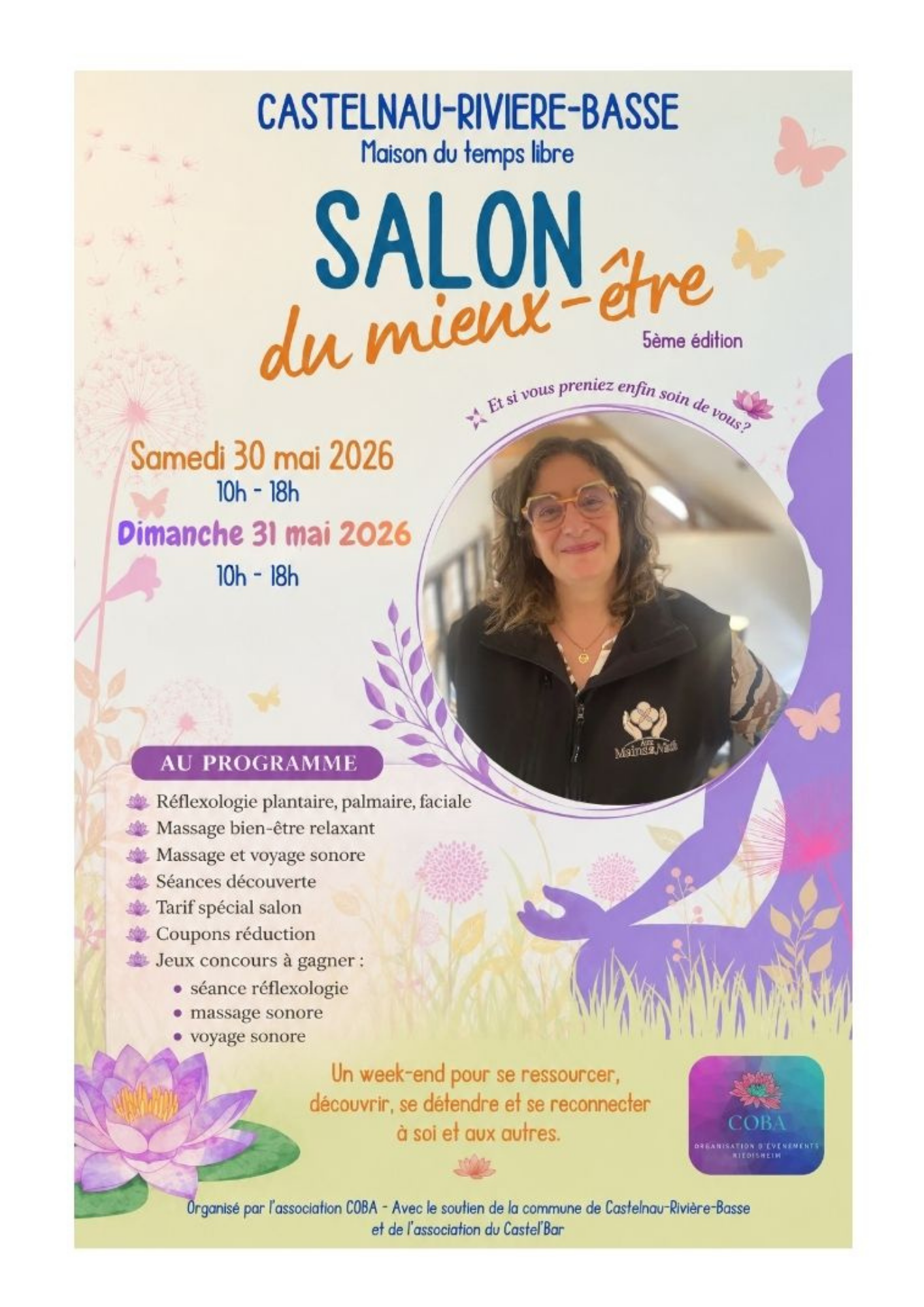 SALON DU MIEUX ETRE AUX MAINS2NATH NATHALIE BURKY REFLEXOLOGUE SONOTHERAPEUTE MASSAGES AMMA ASSIS TARBES HAUTES PYRENEES CASTELAU RIVIERE BASSE