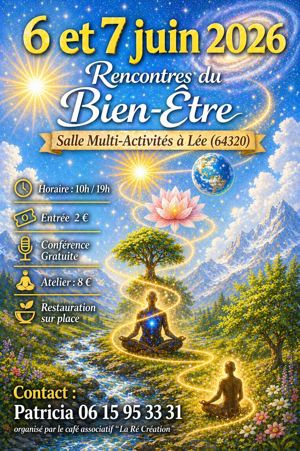 SALON RENCONTRES BIEN ETRE LEE 6 ET 7 JUIN 2026 AUX MAINS2NATH NATHALIE BURKY REFLEXOLOGUE SONOTHERAPEUTE MASSAGES AMMA ASSIS TARBES HAUTES PYRENEES CASTELAU RIVIERE BASSE