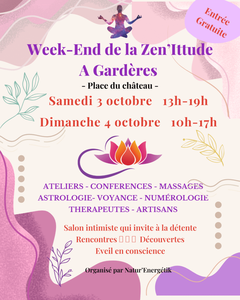 Nathalie Burky Aux Mains 2 Nath au Week-End de la Zen’Ittude à Gardères – réflexologie, massage bien-être, sonothérapie et conférence sur les troubles au féminin