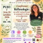 Nathalie Burky Aux Mains 2 Nath au Salon OREZEN Pujo – conférence réflexologie sommeil stress digestion