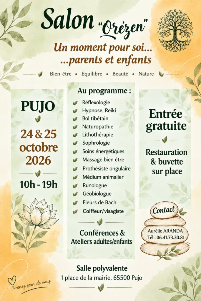 Salon OREZEN à Pujo les 24 et 25 octobre 2026 – salon bien-être dans les Hautes-Pyrénées