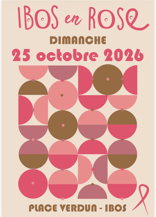 Ibos en Rose 2026 – dimanche 25 octobre Place Verdun à Ibos dans les Hautes-Pyrénées